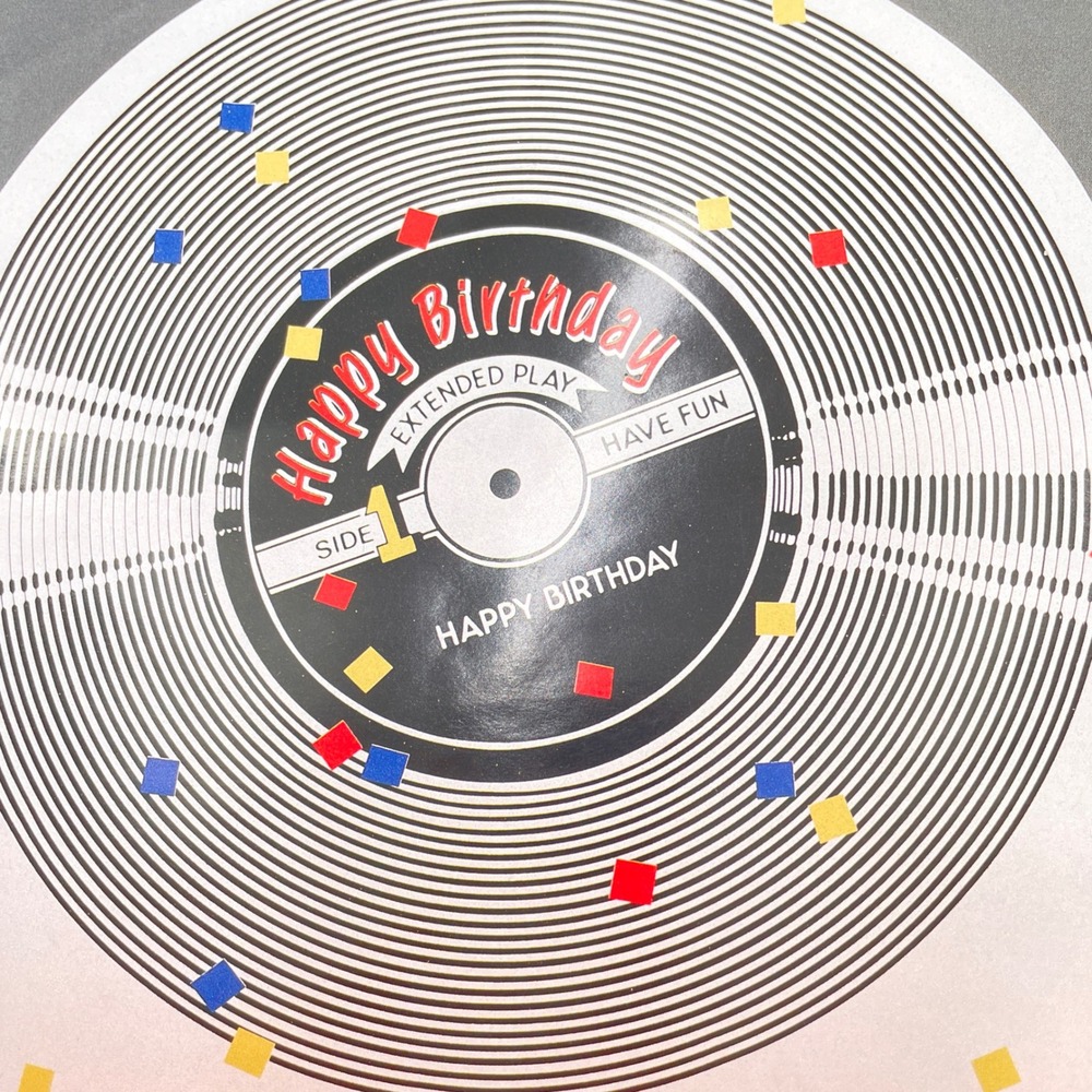Vintage 1989 Paper Art Co Vinyl Record Honeycomb Birthday Party Centerpiece NEW - Picture 2 of 6